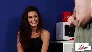 CFNM housewife instructs guy here jerkoff