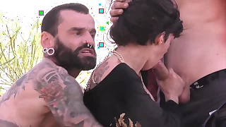 Threesome BDSM near full peculiarity