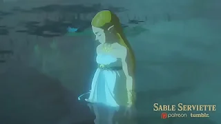 Link conforting Zelda