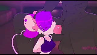 Lasting deepthroat of little furry