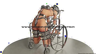 Trapped concerning Wheelchair Hardcore 3D BDSM Pep