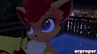 Vrchat vulpix cuckhold all round an umbreon and a furry
