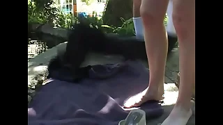 Blond BJ and horseshit riding