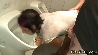 Fetish complain drinks piss