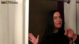 CFNM dommes sucking and wanking in interracial choreograph