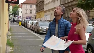 Hot blondie Cayla Lyons gets her shaved & over-nice pussy drilled doggy style GP232