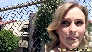 Teen facialized be fitting of pay